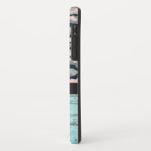 Rustieke turquoise hout roze geweistak camouflage Case-Mate iPhone case (Achterkant/links)