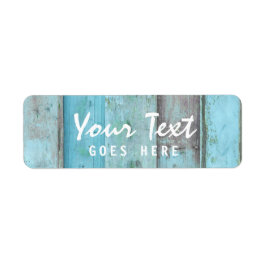 Rustieke Turquoise Hout Vintage & Boho Chic Boetie Etiket