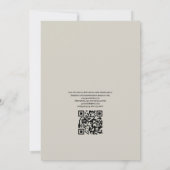 Rustieke turquoise QR-code RSVP strandhuwelijk Kaart (Achterkant)