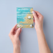 Rustieke turquoise strand afstudeerfeest flyer (Hand)