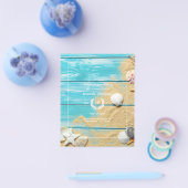 Rustieke turquoise strand afstudeerfeest flyer (Enkel)