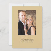 Rustieke Turquoise Strand Trouwfoto Bedankkaart (Achterkant)