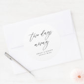 Rustieke twee dagen verwijderd oefendiner favor ronde sticker (Envelop)