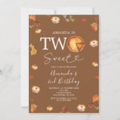 Rustieke Twee Sweet Cutie Pie Herfst 2e Verjaardag Kaart (Voorkant)