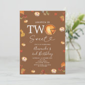 Rustieke Twee Sweet Cutie Pie Herfst 2e Verjaardag Kaart (Staand voorkant)