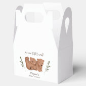 Rustieke tweeling Beren kunnen we bijna wachten Ba Bedankdoosjes (Geopend)