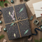 Rustieke  Twig Kerst Ornament Pattern Cadeaupapier