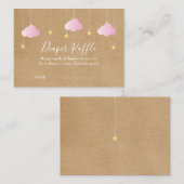 Rustieke Twinkle Luier Raffle Baby shower Informatiekaartje (Voorkant / Achterkant)