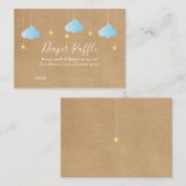 Rustieke Twinkle Luier Raffle Baby shower Informatiekaartje (Voorkant / Achterkant)