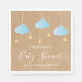 Rustieke Twinkle Twinkle Baby Boy Shower / Sprinkl Servet (Voorkant)