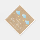 Rustieke Twinkle Twinkle Baby Boy Shower / Sprinkl Servet (Hoek)