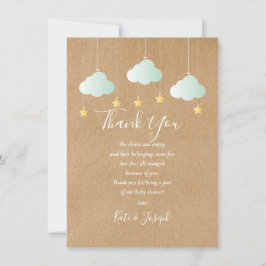 Rustieke Twinkle Twinkle Baby Shower Bedank Gedich Bedankkaart