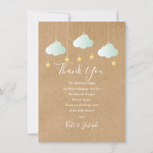 Rustieke Twinkle Twinkle Baby Shower Bedank Gedich Bedankkaart