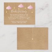 Rustieke Twinkle Twinkle Boek Aanvraag Baby shower Informatiekaartje (Voorkant / Achterkant)