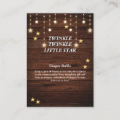 Rustieke Twinkle Twinkle Little Star Baby shower Informatiekaartje (Voorkant)