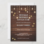 Rustieke Twinkle Twinkle Little Star Baby Shower Kaart (Voorkant)