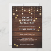 Rustieke Twinkle Twinkle Little Star Baby shower Kaart (Voorkant)