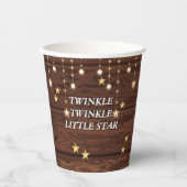 Rustieke Twinkle Twinkle Little Star Baby shower Papieren Bekers (Voorkant)
