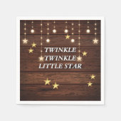 Rustieke Twinkle Twinkle Little Star Baby shower Servet (Voorkant)