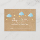 Rustieke Twinkle Twinkle Luier Raffle Baby Shower Informatiekaartje (Voorkant)