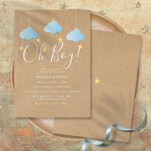 Rustieke Twinkle Twinkle O Jongen Baby Borrel Kaart