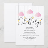 Rustieke Twinkle Twinkle Oh Baby Baby shower Kaart (Voorkant / Achterkant)