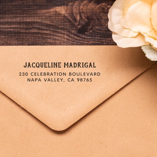 Rustieke typografie Adres Zelfinktende Stempel