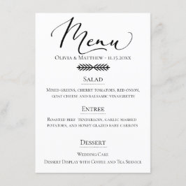 Rustieke Typografie Bruiloft Menu
