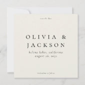 Rustieke Typografie Bruiloft Save The Date (Achterkant)