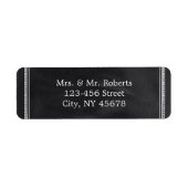 rustieke Typografie Chalkboard bruiloft Etiket (Voorkant)