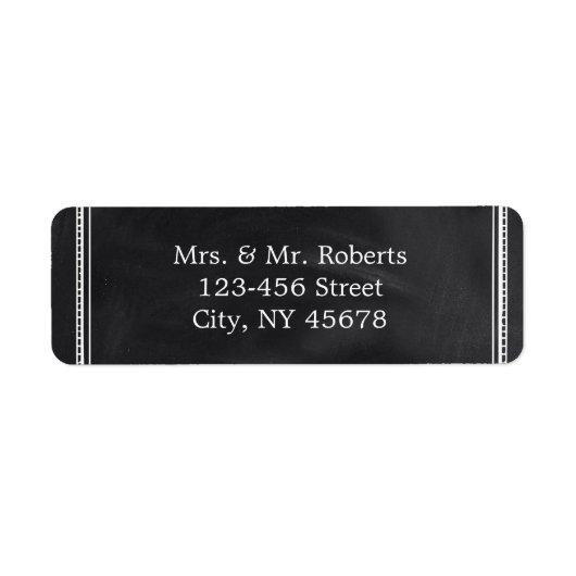 rustieke  Typografie Chalkboard bruiloft Etiket (Voorkant)