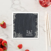 rustieke  typografie Chalkboard bruiloft Servet (Insitu)