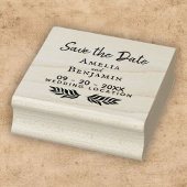 Rustieke Typografie Custom Wedding Save the Date Rubberstempel