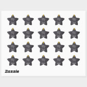 Rustieke typografie krijtbord goud Save the Date Ster Sticker (Vel)