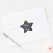Rustieke typografie krijtbord goud Save the Date Ster Sticker (Envelop)