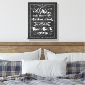 Rustieke Typografie Mother's Love Chalkboard Canvas Afdruk (Insitu (Slaapkamer))