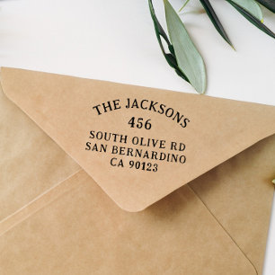 Rustieke Typografie  Stijl Retouradres Rubberstempel