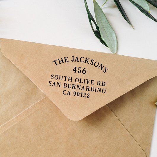 Rustieke Typografie  Stijl Retouradres Rubberstempel