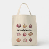 Rustieke uien Leuke Veggie Boeren Markt Kruidenier Tote Bag (Achterkant)