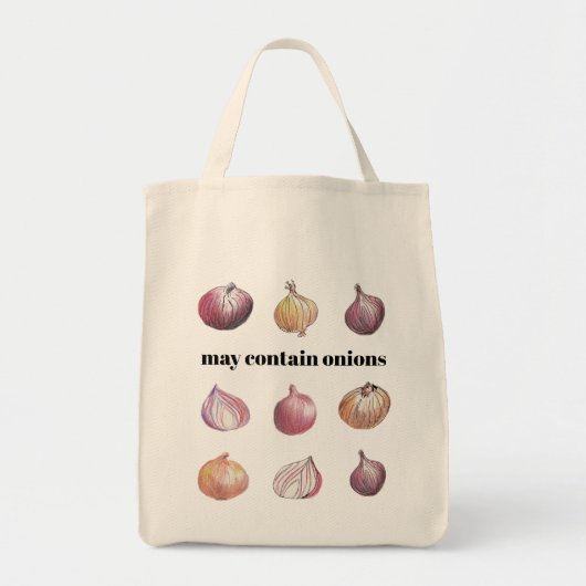 Rustieke uien Leuke Veggie Boeren Markt Kruidenier Tote Bag (Voorkant)