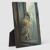 Rustieke uil in het raam Art Fotoplaat (Zijkant)