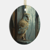 Rustieke uil in het raam Art Keramisch Ornament (Rechts)