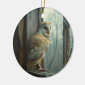 Rustieke uil in het raam Art Keramisch Ornament (Links)