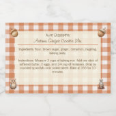 Rustieke Uilen Eikels Herfst Ginger Cooke Mix Voedselcontainer Etiket (Enkel label)