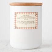 Rustieke Uilen Eikels Herfst Ginger Cooke Mix Voedselcontainer Etiket (Voorkant)