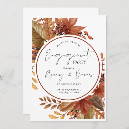 Rustieke uitnodiging van de Verlovingspartij, Prin (Voorkant / Achterkant)