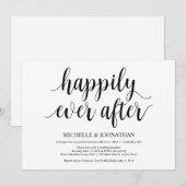 Rustieke uitnodiging voor bruiloftsfeest (Voorkant / Achterkant)