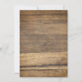 Rustieke Uitnodiging voor winterverjaardagsfeestje (Achterkant)