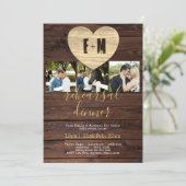 Rustieke uitnodigingen voor proefhuwelijksdiner me (Staand voorkant)