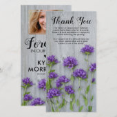 Rustieke Uitvaart | Voor altijd in ons hart Bedankkaart (Voorkant / Achterkant)